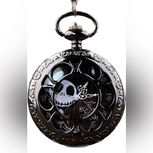 Nightmare Before Christmas Pocket Watch With Chain Necklace - Picture 6 of 6